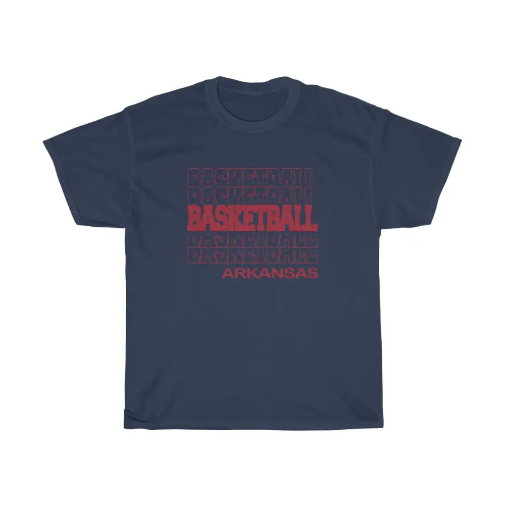 Basketball Arkansas in Modern Stacked Lettering