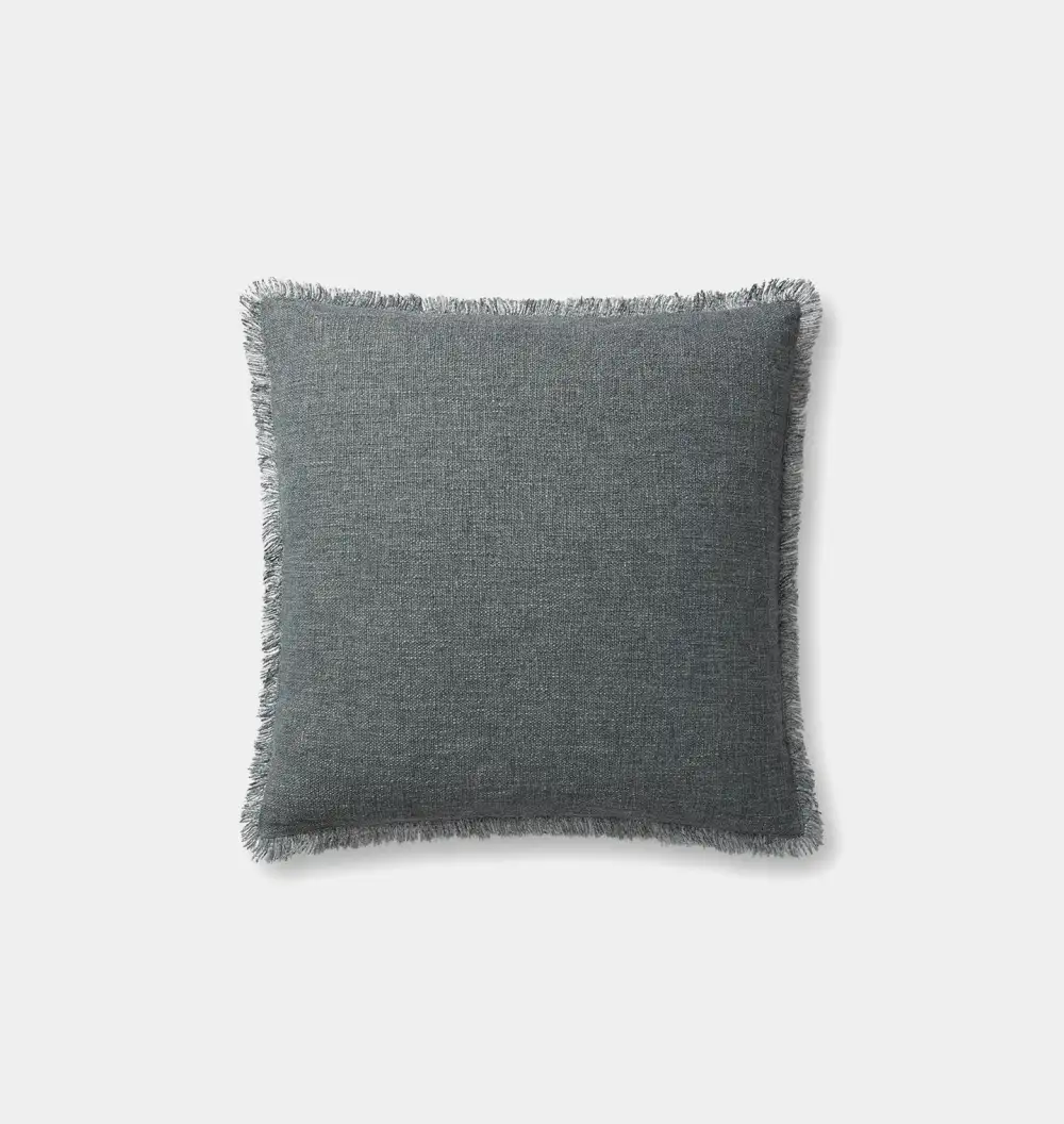 Sable Blue Woven Pattern Sofa Throw Pillow