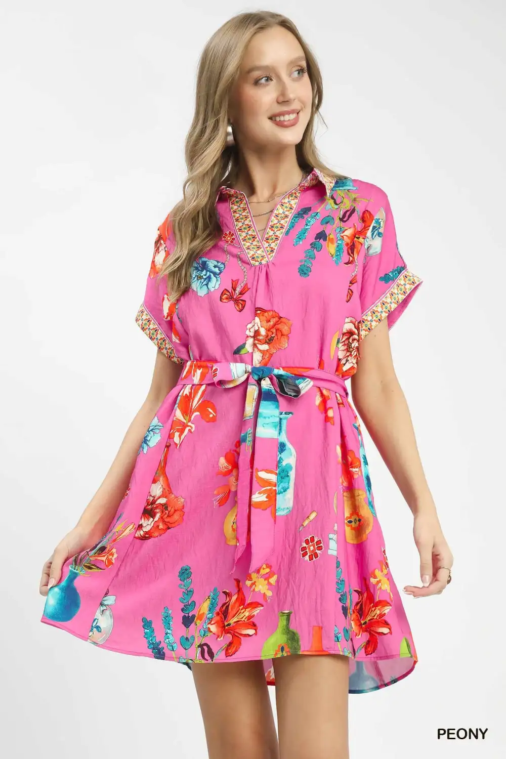 Relaxed Floral Mini Dress