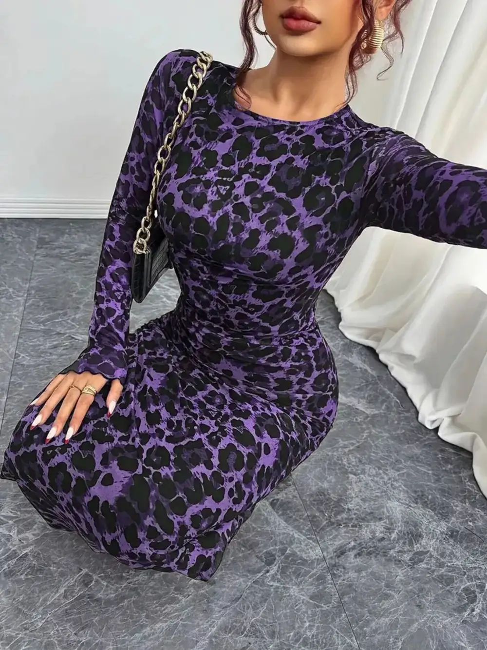 Bodycon Long Sleeve Maxi Dress