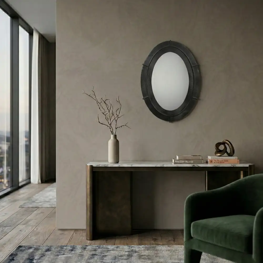 Decorative Framed Oval Mirror