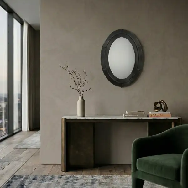 Decorative Framed Oval Mirror