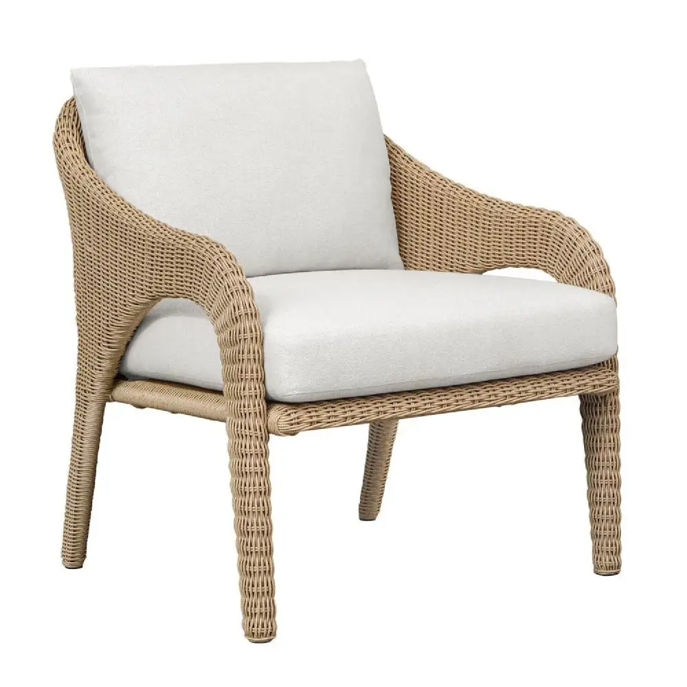 Refined Wicker Outdoor Lounge Chair