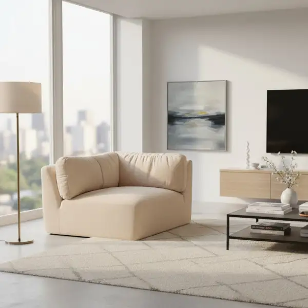 Contemporary Chenille Sofa