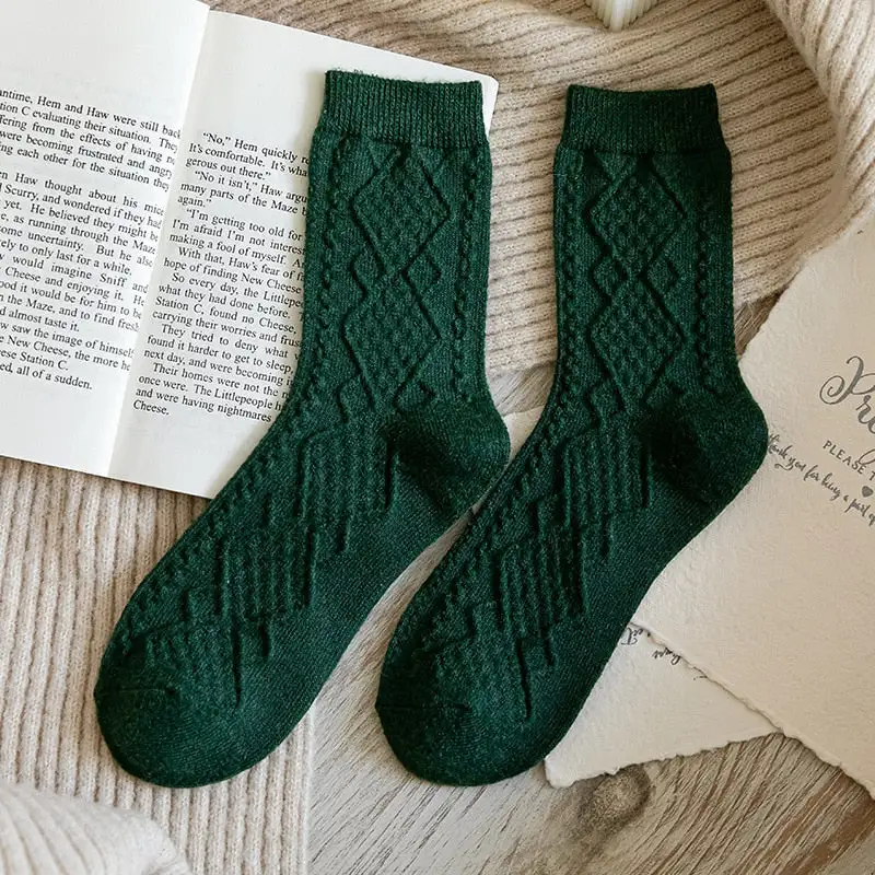Cable Knit Women's Knee High Socks