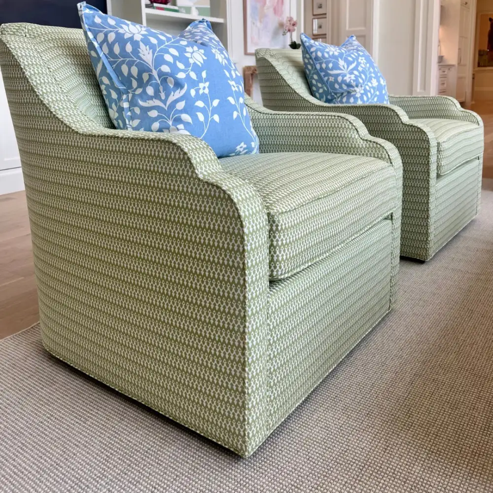 Scalloped Swivel Chair
