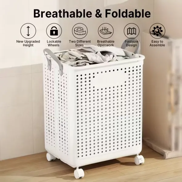 Rolling Ventilated Laundry Basket