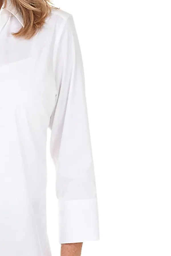 V-Neck Button-Front Shirt