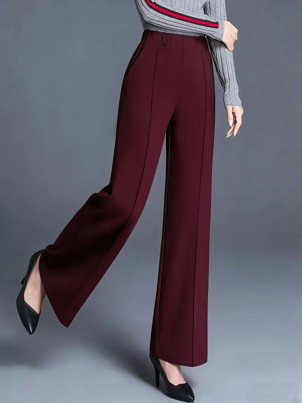 Classic High Waisted Wide Leg Pants