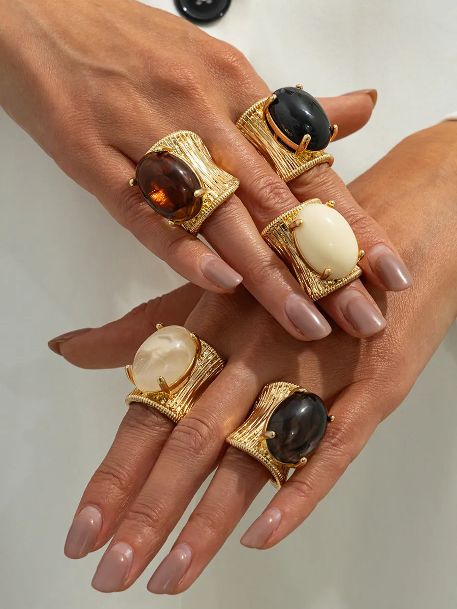 Isla Resin Gemstone Ring