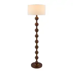 Wood-Veneer Floor Lamp