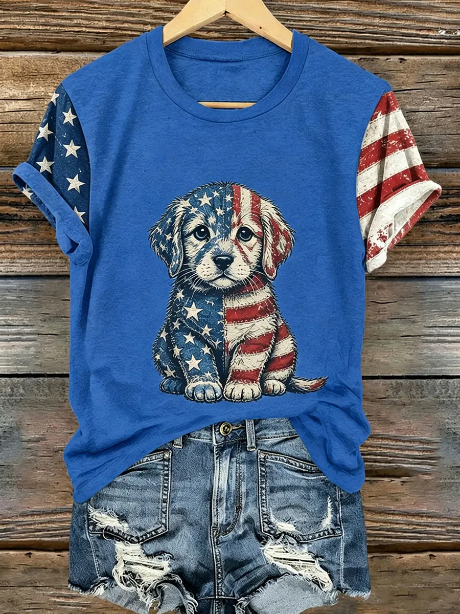 Women's American Golden Retriever puppy T-Shirt
