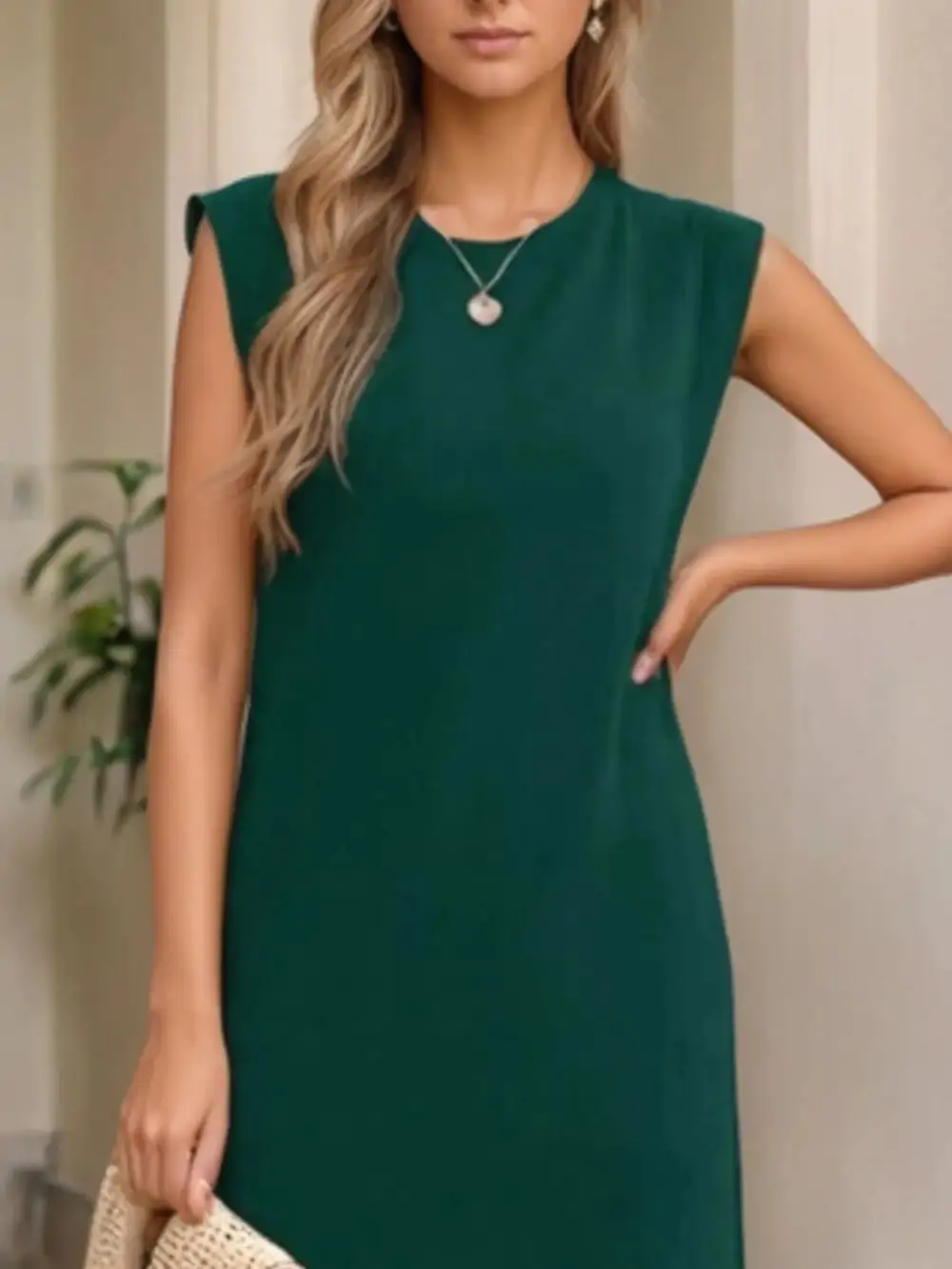 Tank Slit Round Maxi Dress