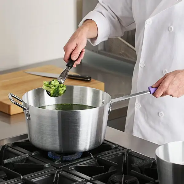 Deep Tapered Aluminum Sauce Pan with Allergen Free Silicone Handle