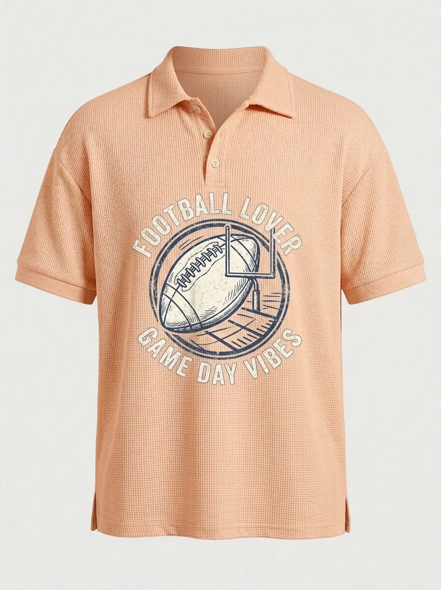Football Inspired Casual Polo Shirt