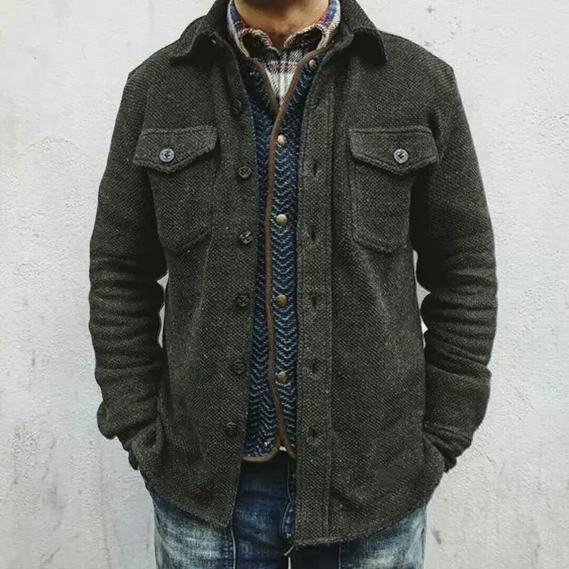 Buttoned Chore Wool Jacket