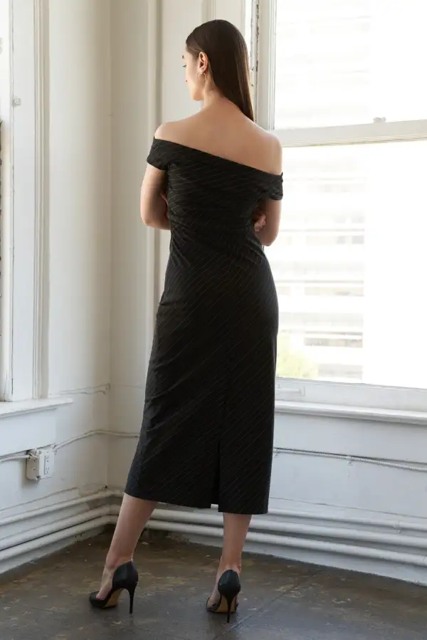 Classic Off-Shoulder Mini Dress