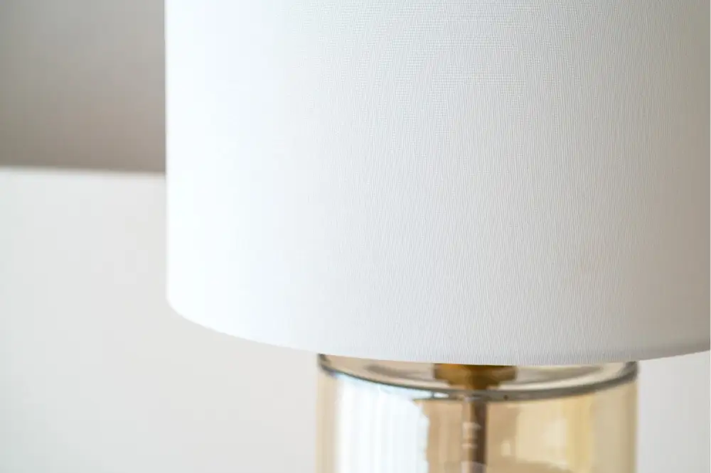 Amber Glass Tall Table Lamp