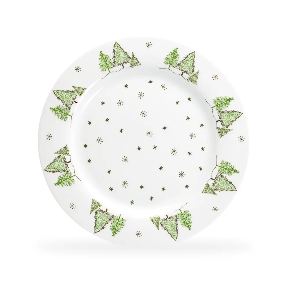Pine Trees Porcelain Dinner Plate