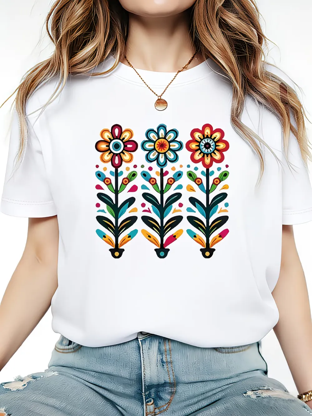 Folk Art Floral T-Shirt