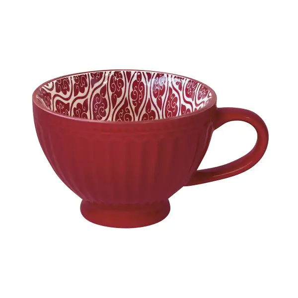 Stamped Porcelain Latte Mug