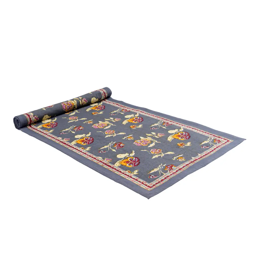 Cheerful Pansy Floral Table Runner