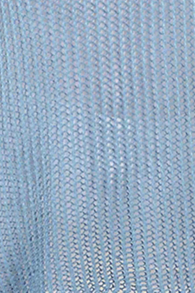 Open Knit Short Sleeve Sweater
