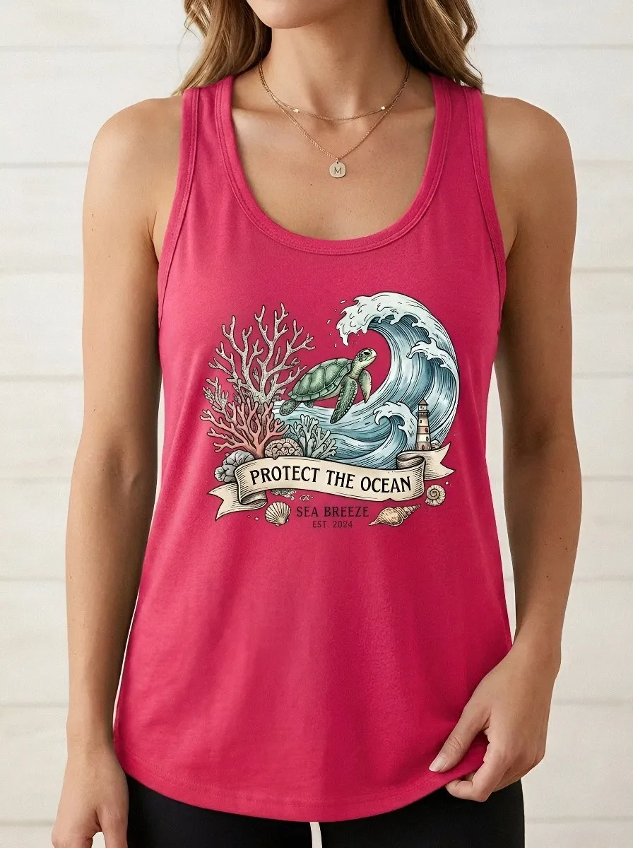 Ocean Lover Sea Tank Top Fresh
