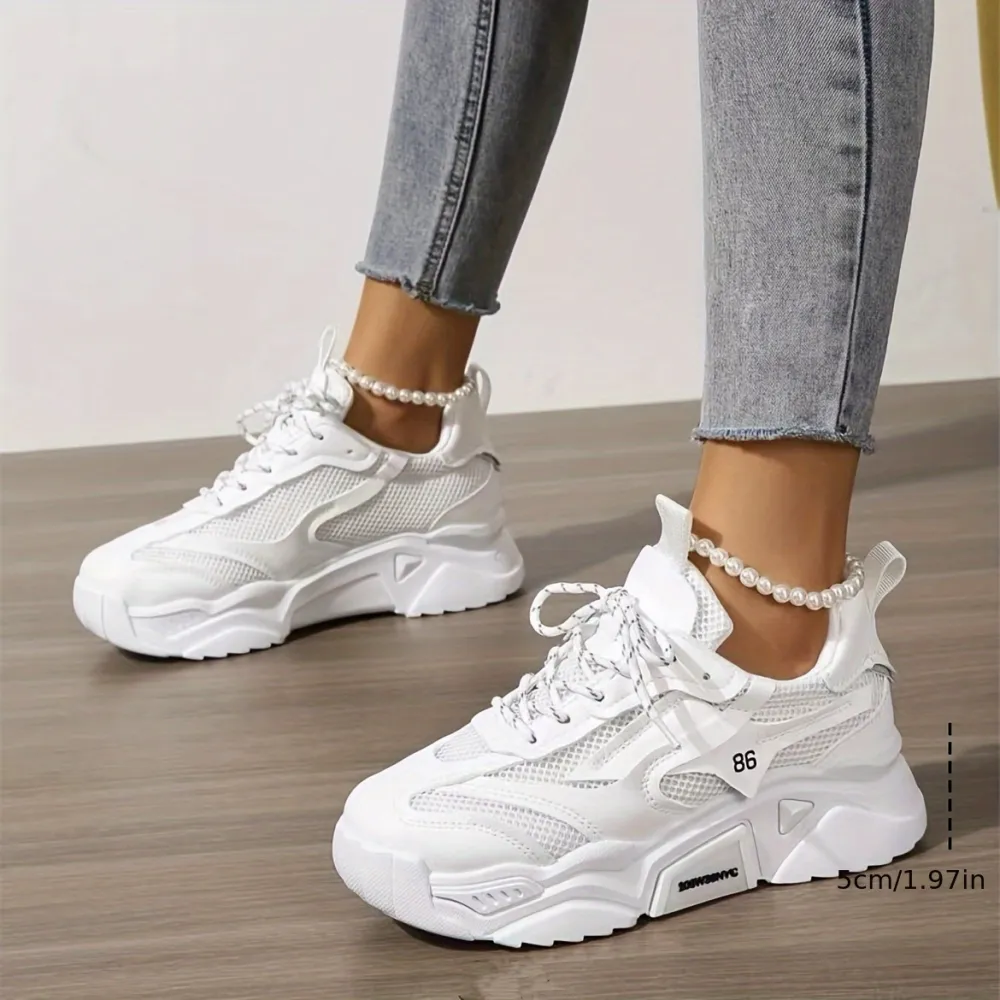 Platform Low Lace Up Sneakers Relaxed Shape