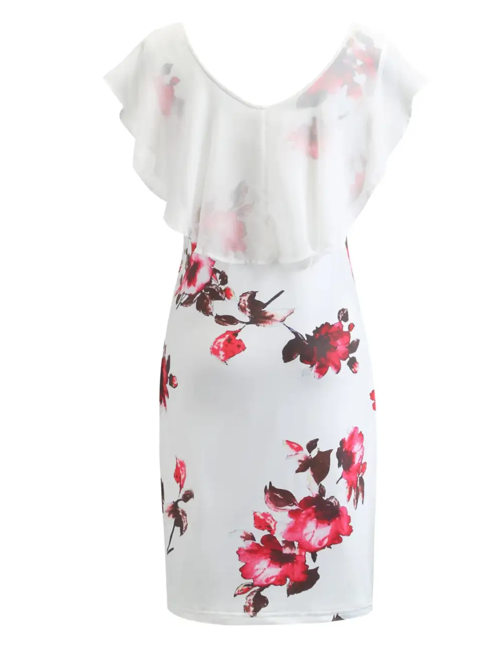 Elegant Ruffle Floral Mini Dress