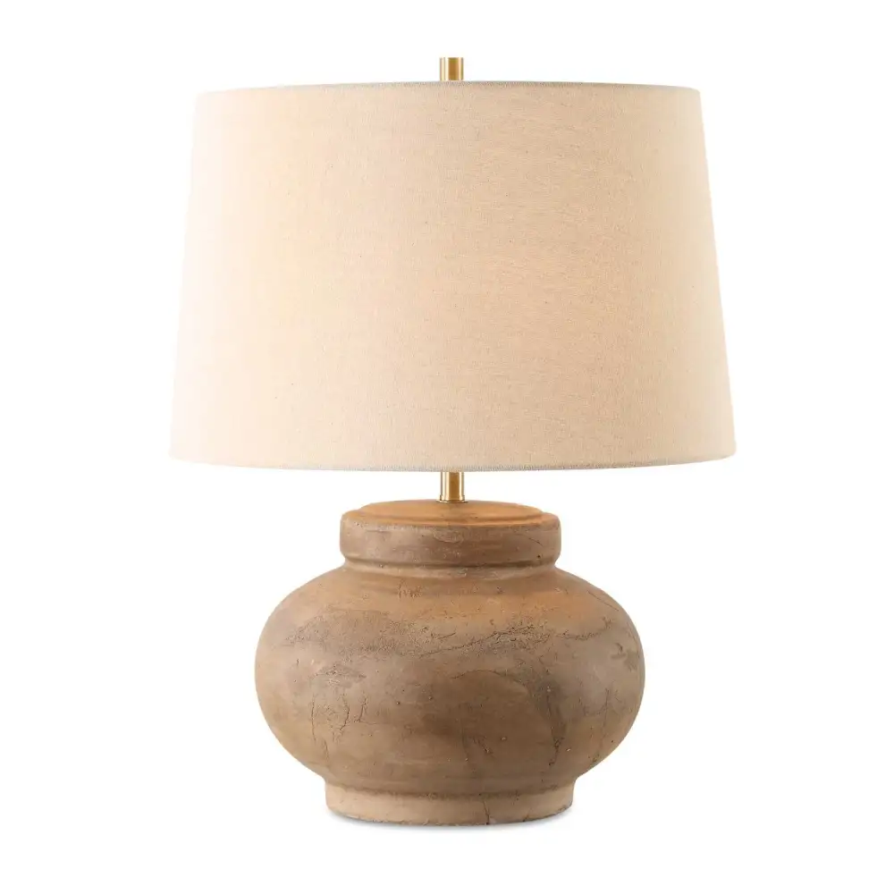 Distressed Terracotta Table Lamp