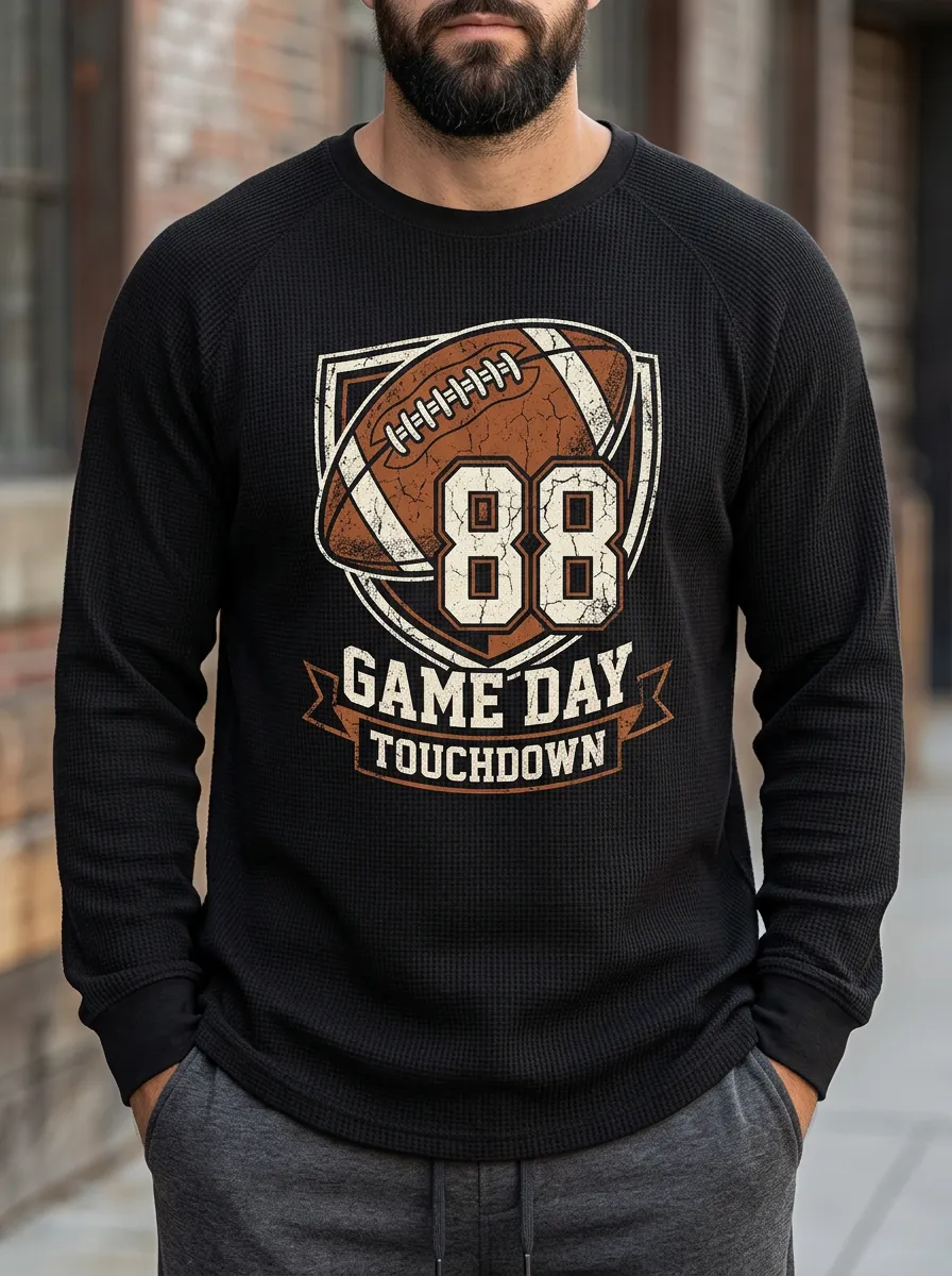 Football Graphic Casual T-Shirt