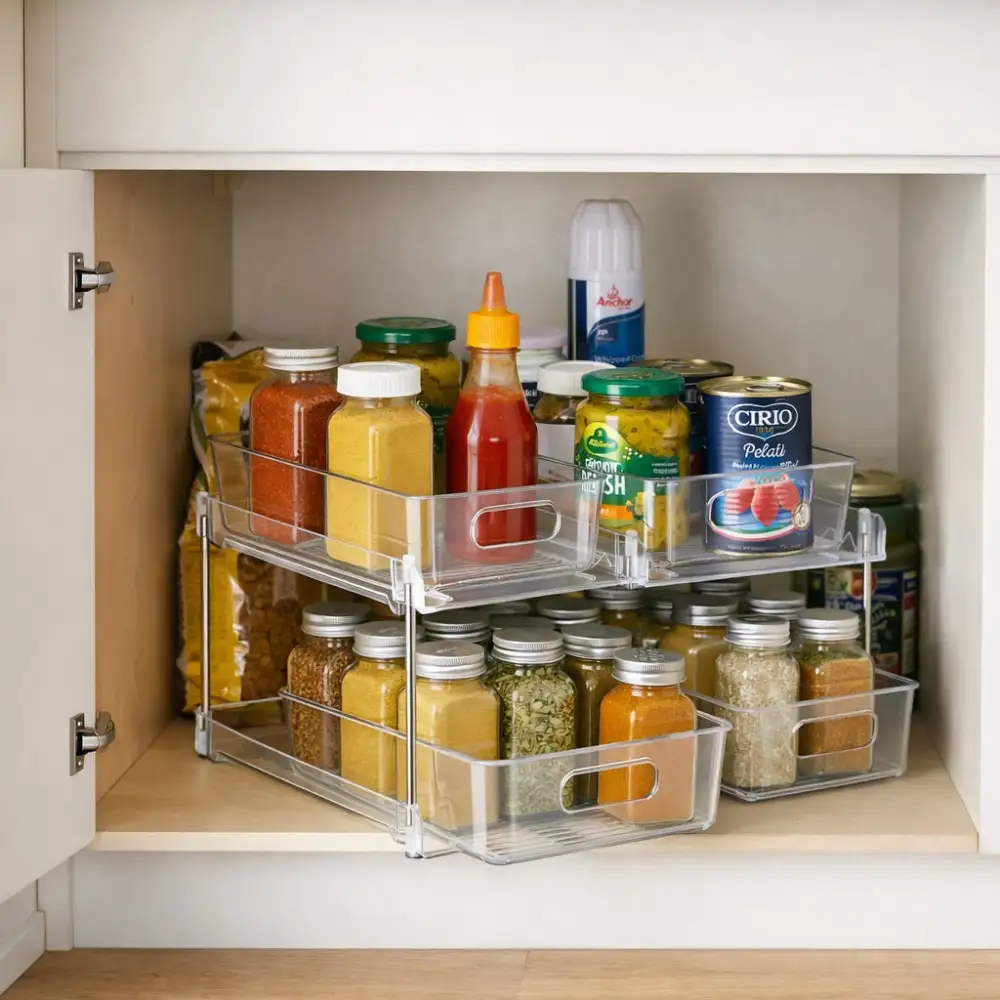 Tier Pull Out Kitchen Organizers