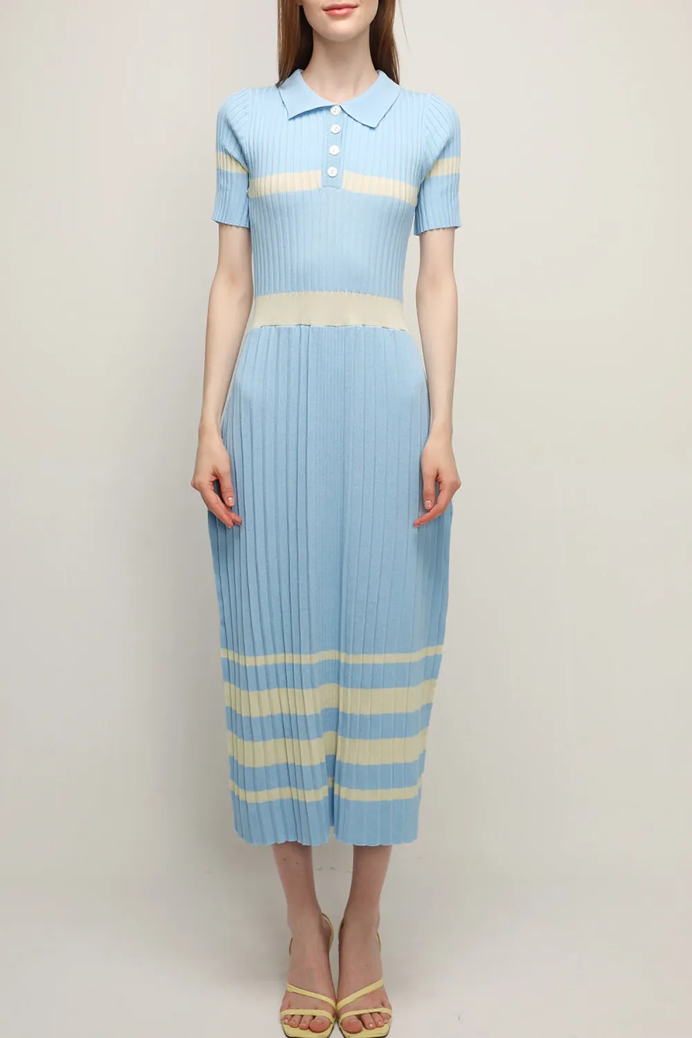Pleated Hem Maxi Dress