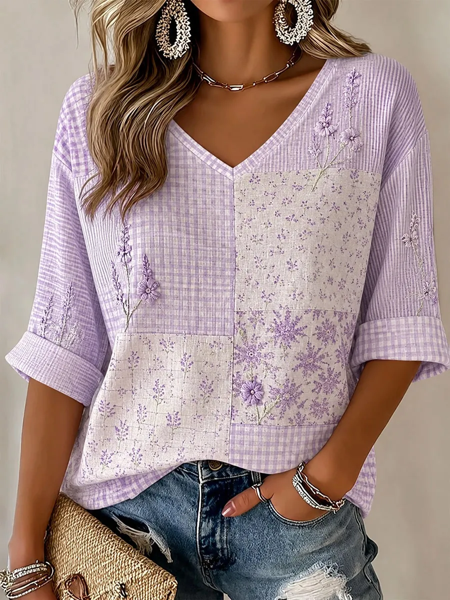 Women's Casual Floral Print Top