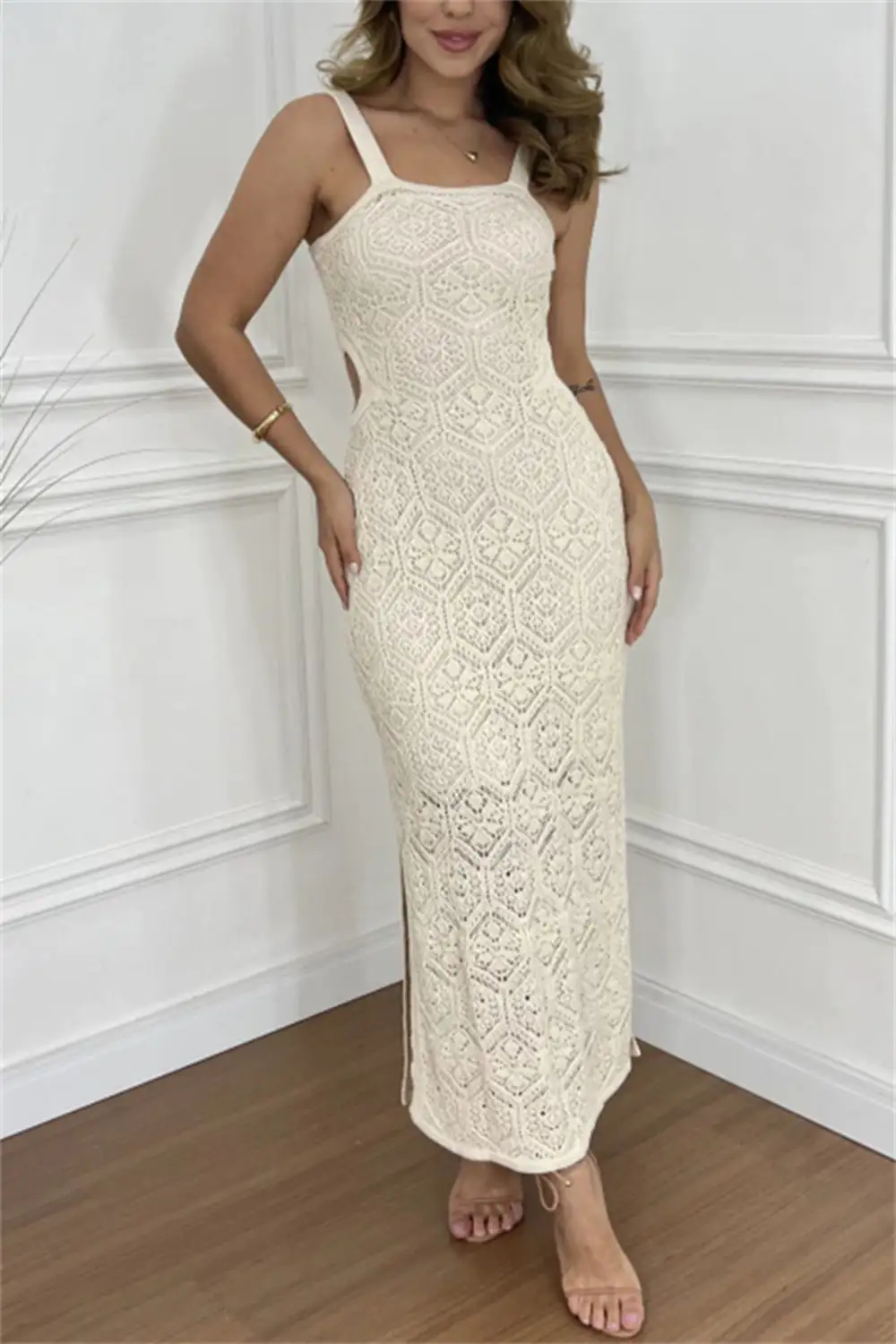 Eyelet Maxi Dress