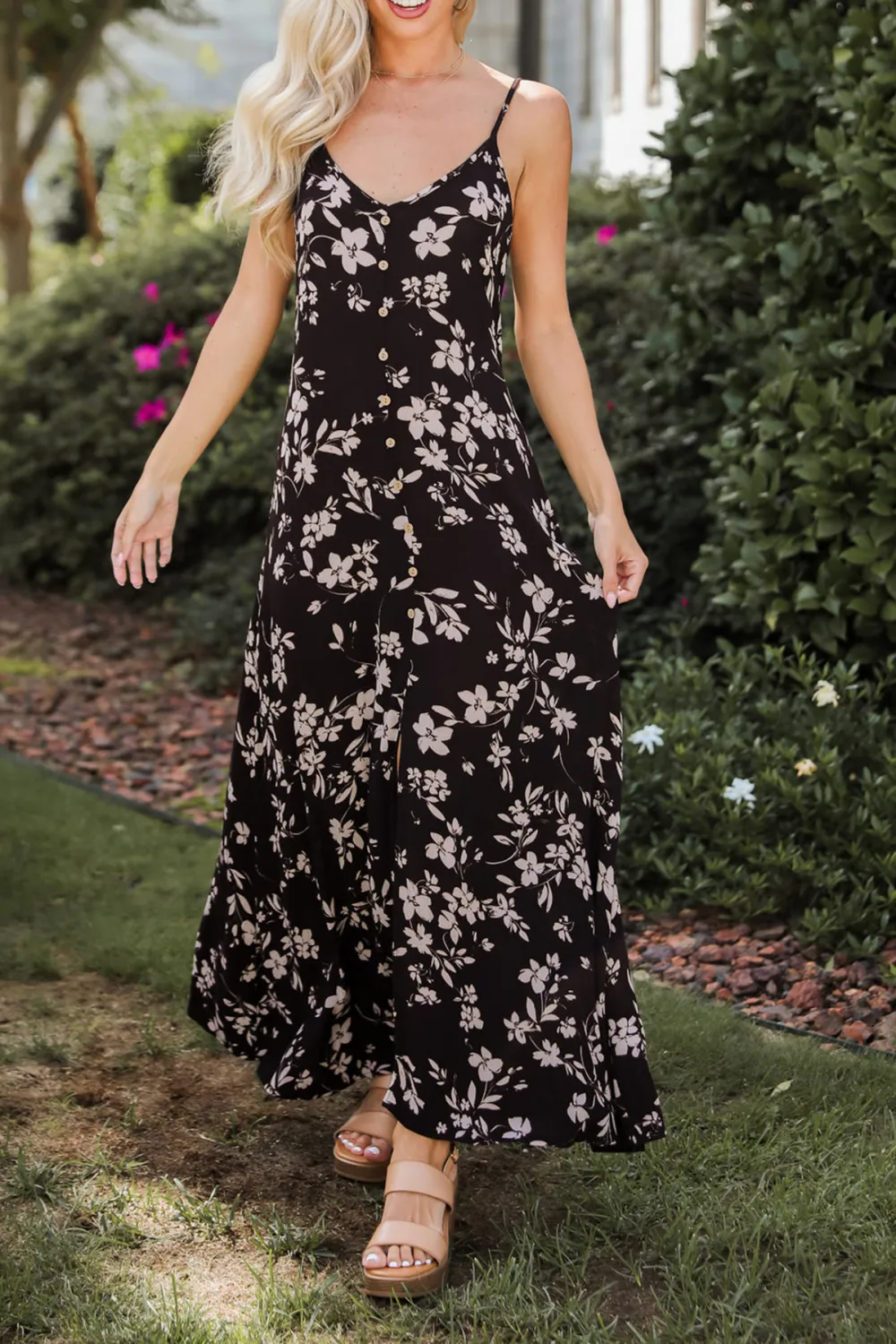 Black Floral Maxi Dress
