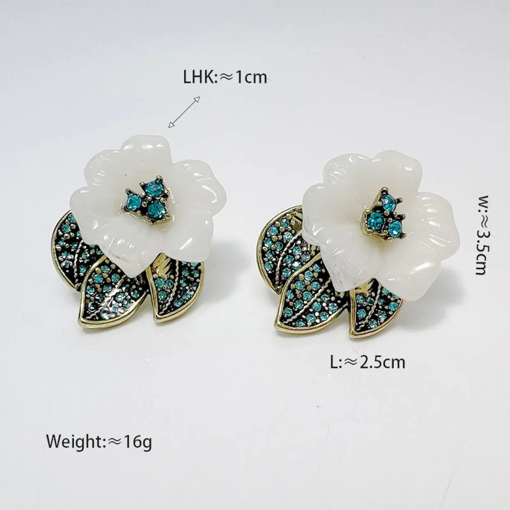 Textured Floral Vintage Earrings