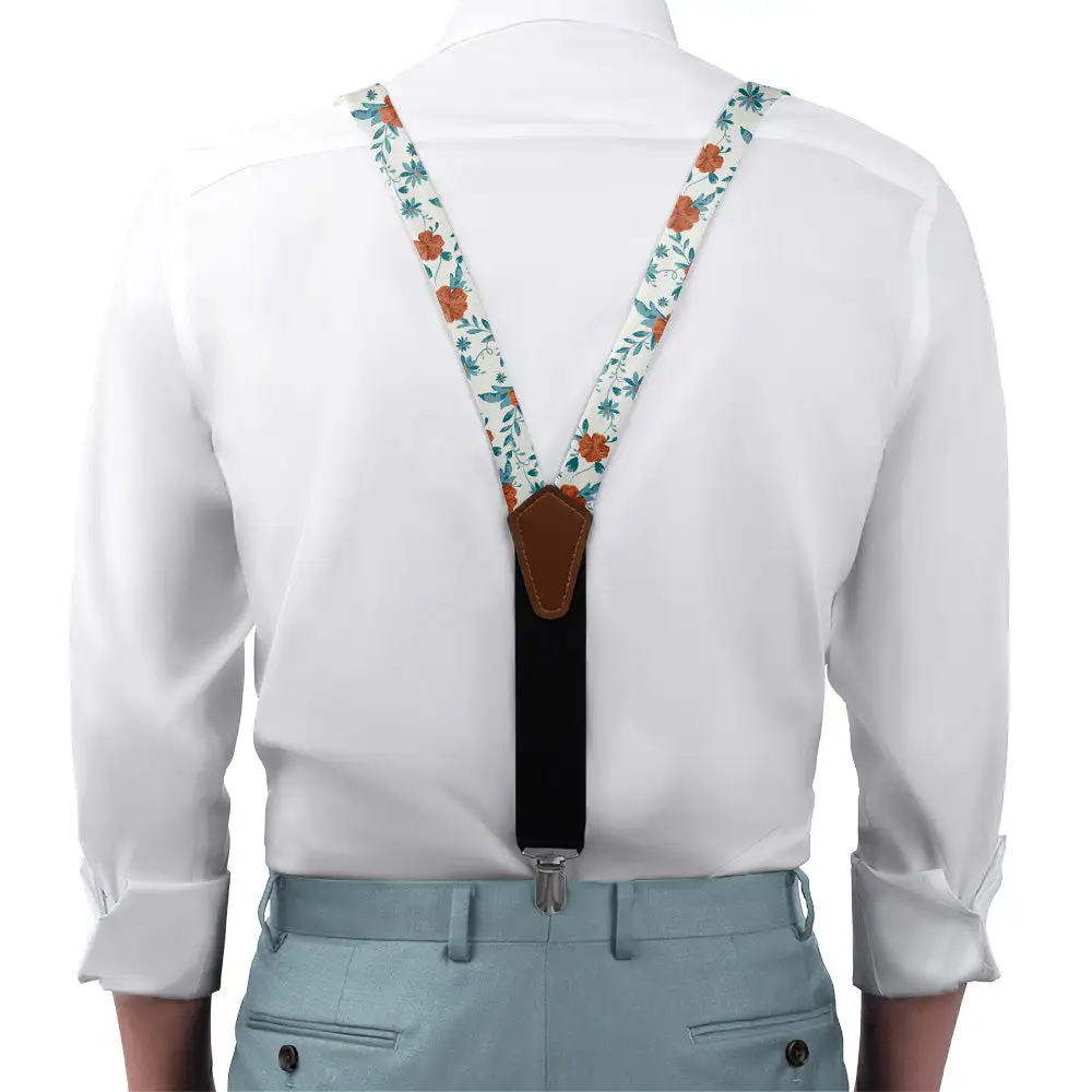 Impatiens Floral Pattern Suspenders
