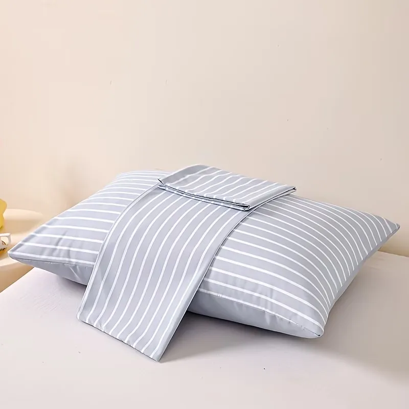 2 Pcs Minimalist Striped Pillow Cover