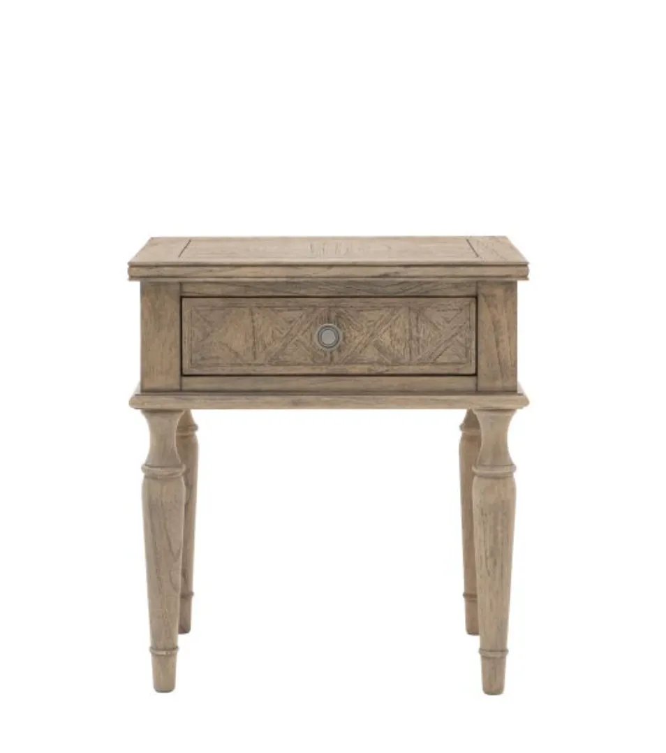 Drawer-Storage Ash-Wood Side Table