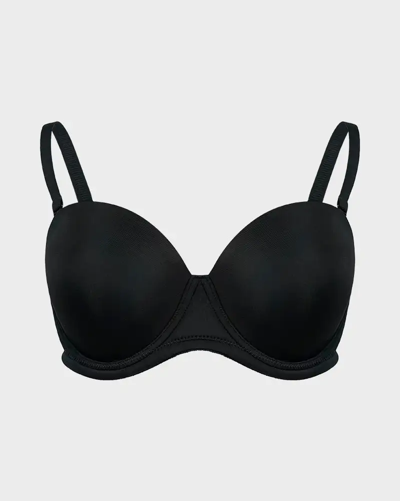 Versatile Molded Cup Underwire Bra with Removable Straps