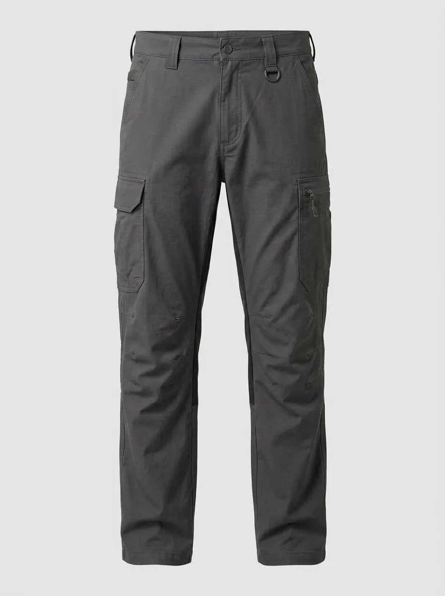 Daily Workwear Multi Pocket Integrated Belt Essential Men's Work Pants