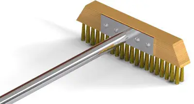 Brass-Bristled Oven Floor Cleaning Brush