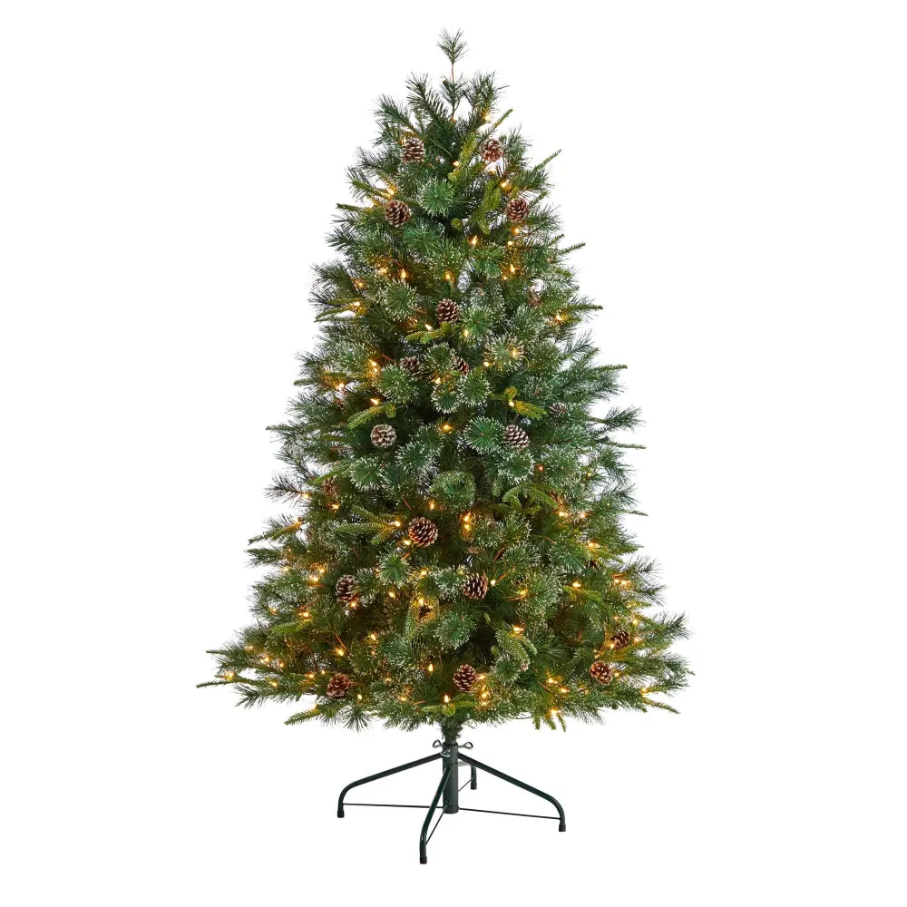 Snowed Tipped Clermont Pine Artificial Christmas Tree Botanical Accent