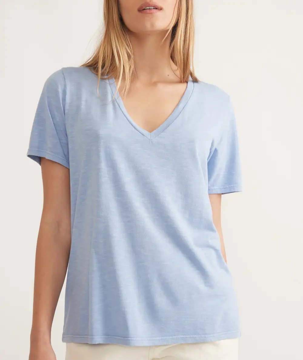 Light Blue Drop-Shoulder T-Shirt
