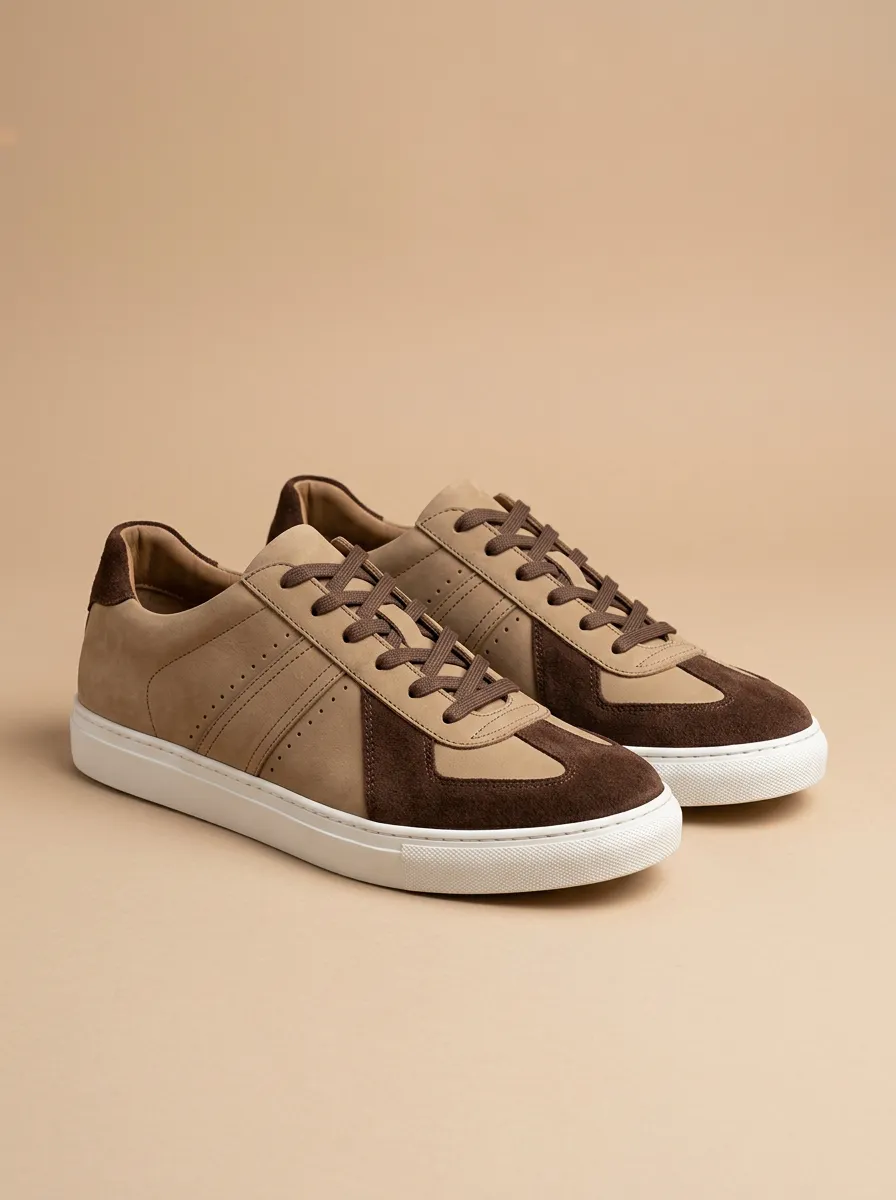 Men's Minimalist Suede Colorblock Casual Shoes