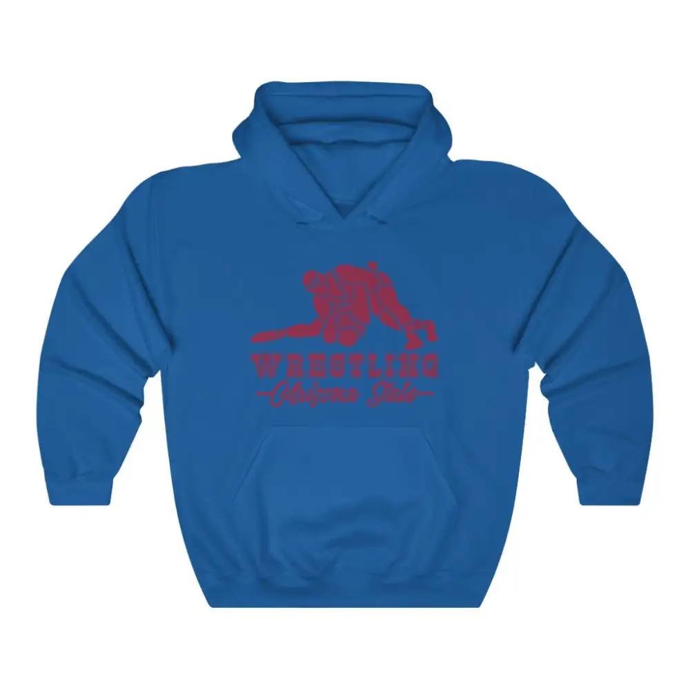 Soft Fleece Sport Print Wrestling Graphic Pullover Hoodie