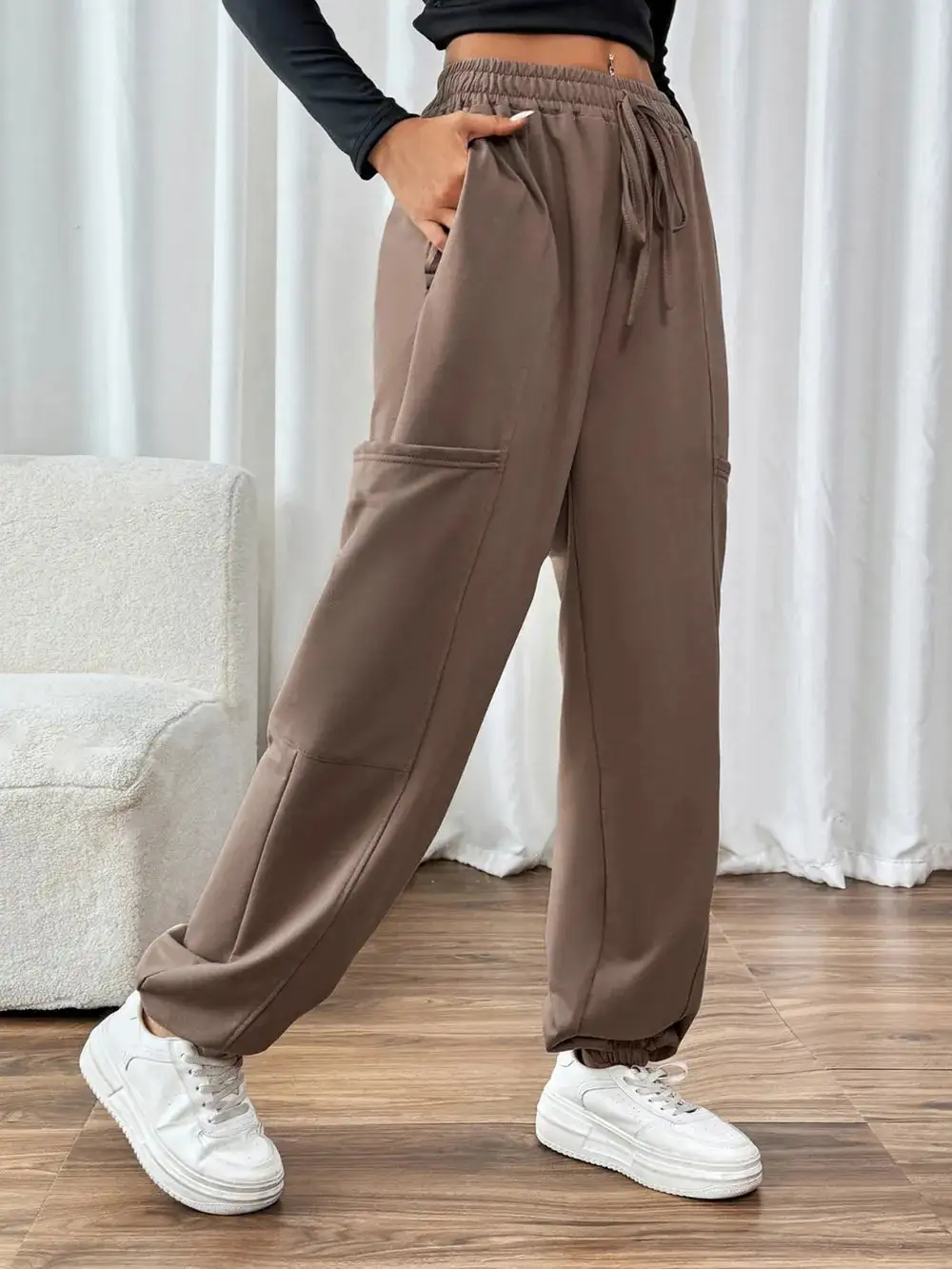 Relaxed Tie Waist Tie Detail Pants