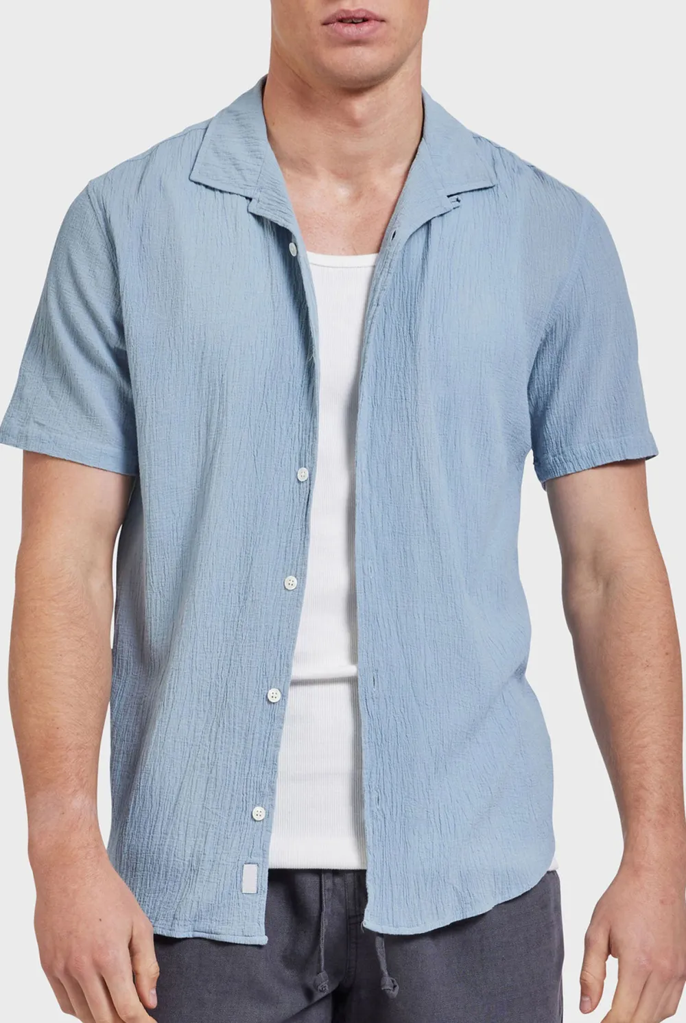 Casual Short Sleeve Shirt- Peach